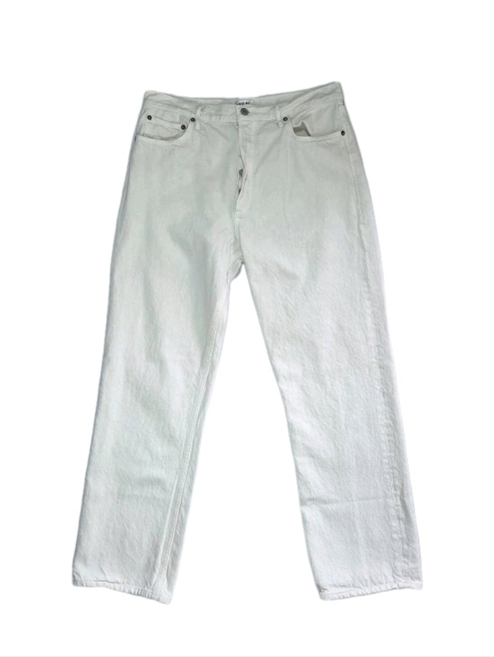 Agolde Womens 90s Pinch Waist Straight Leg Jeans Size 32 Ivory High Rise